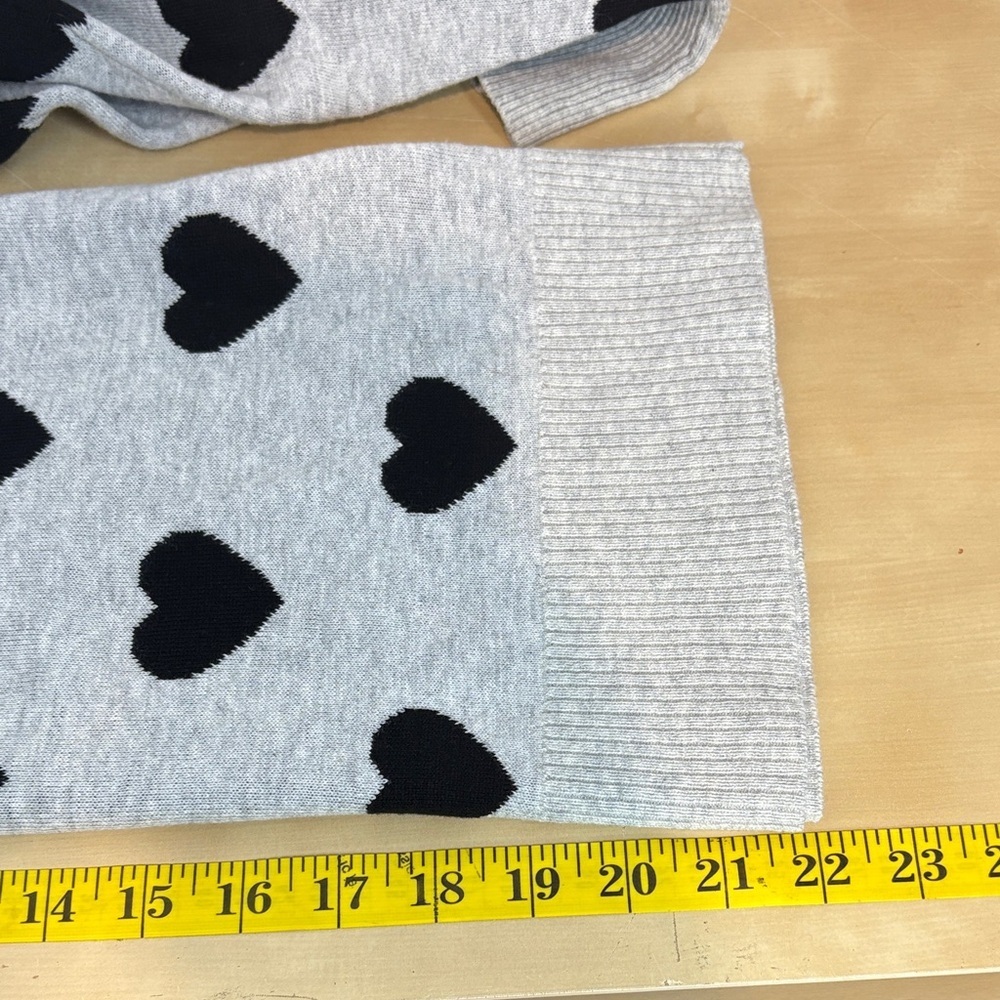 Kaily K Heart Print Knit Sweater | Playful Parisian Casual - Picture 9 of 10